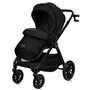 Carucior 2 in 1, Lionelo, Layla, Pana la 22 kg, Cadru aluminiu, Cu landou intarit si salteluta din spuma AirDots, Reversibil, Cu ventilatie 3D, Cu accesorii, EN1888-1, EN1888-2, EN1466, Negru - 8