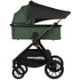 Carucior 2 in 1, Lionelo, Layla, Pana la 22 kg, Cadru aluminiu, Cu landou intarit si salteluta din spuma AirDots, Reversibil, Cu ventilatie 3D, Cu accesorii, EN1888-1, EN1888-2, EN1466, Verde - 16