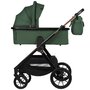 Carucior 2 in 1, Lionelo, Layla, Pana la 22 kg, Cadru aluminiu, Cu landou intarit si salteluta din spuma AirDots, Reversibil, Cu ventilatie 3D, Cu accesorii, EN1888-1, EN1888-2, EN1466, Verde - 17