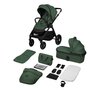 Carucior 2 in 1, Lionelo, Layla, Pana la 22 kg, Cadru aluminiu, Cu landou intarit si salteluta din spuma AirDots, Reversibil, Cu ventilatie 3D, Cu accesorii, EN1888-1, EN1888-2, EN1466, Verde - 4