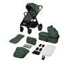 Carucior 2 in 1, Lionelo, Layla, Pana la 22 kg, Cadru aluminiu, Cu landou intarit si salteluta din spuma AirDots, Reversibil, Cu ventilatie 3D, Cu accesorii, EN1888-1, EN1888-2, EN1466, Verde - 4