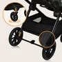 Carucior 2 in 1, Lionelo, Layla, Pana la 22 kg, Cadru aluminiu, Cu landou intarit si salteluta din spuma AirDots, Reversibil, Cu ventilatie 3D, Cu accesorii, EN1888-1, EN1888-2, EN1466, Verde - 36