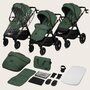Carucior 2 in 1, Lionelo, Layla, Pana la 22 kg, Cadru aluminiu, Cu landou intarit si salteluta din spuma AirDots, Reversibil, Cu ventilatie 3D, Cu accesorii, EN1888-1, EN1888-2, EN1466, Verde - 42