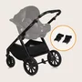 Carucior 2 in 1, Lionelo, Layla, Pana la 22 kg, Cadru aluminiu, Cu landou intarit si salteluta din spuma AirDots, Reversibil, Cu ventilatie 3D, Cu accesorii, EN1888-1, EN1888-2, EN1466, Verde - 40