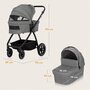Carucior 2 in 1, Lionelo, Meril, Cu landou si scaun cu dimensiune XL, Reversibil, Cu sistem de ventilatie 3D, Cu accesorii, Pana la 22 kg, Conform cu EN1888-1 EN1888-2, EN1466, Gri - 29