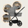 Carucior 2 in 1, Lionelo, Meril, Cu landou si scaun cu dimensiune XL, Reversibil, Cu sistem de ventilatie 3D, Cu accesorii, Pana la 22 kg, Conform cu EN1888-1 EN1888-2, EN1466, Gri - 31