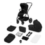 Carucior 2 in 1, Lionelo, Meril, Cu landou si scaun cu dimensiune XL, Reversibil, Cu sistem de ventilatie 3D, Cu accesorii, Pana la 22 kg, Conform cu EN1888-1 EN1888-2, EN1466, Negru - 1
