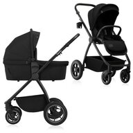Carucior 2 in 1, Lionelo, Meril, Cu landou si scaun cu dimensiune XL, Reversibil, Cu sistem de ventilatie 3D, Cu accesorii, Pana la 22 kg, Conform cu EN1888-1 EN1888-2, EN1466, Negru