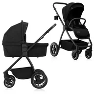 Carucior 2 in 1, Lionelo, Meril, Cu landou si scaun cu dimensiune XL, Reversibil, Cu sistem de ventilatie 3D, Cu accesorii, Pana la 22 kg, Conform cu EN1888-1 EN1888-2, EN1466, Negru