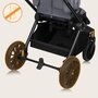 Carucior 2 in 1, Lionelo, Mika Plus, Cadru din aluminiu, Cu landou intarit si salteluta moale, Reversibil, Cu sistem de ventilatie 3D, Cu accesorii, Pana la 22 kg, Conform cu EN1888-1 EN1888-2, EN1466, Gri - 39