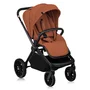 Carucior 2 in 1, Lionelo, Mika Plus, Cadru din aluminiu, Cu landou intarit si salteluta moale, Reversibil, Cu sistem de ventilatie 3D, Cu accesorii, Pana la 22 kg, Conform cu EN1888-1 EN1888-2, EN1466, Maro - 3