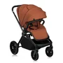Carucior 2 in 1, Lionelo, Mika Plus, Cadru din aluminiu, Cu landou intarit si salteluta moale, Reversibil, Cu sistem de ventilatie 3D, Cu accesorii, Pana la 22 kg, Conform cu EN1888-1 EN1888-2, EN1466, Maro - 5