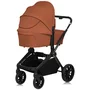 Carucior 2 in 1, Lionelo, Mika Plus, Cadru din aluminiu, Cu landou intarit si salteluta moale, Reversibil, Cu sistem de ventilatie 3D, Cu accesorii, Pana la 22 kg, Conform cu EN1888-1 EN1888-2, EN1466, Maro - 14