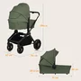 Carucior 2 in 1, Lionelo, Mika Plus, Cadru din aluminiu, Cu landou intarit si salteluta moale, Reversibil, Cu sistem de ventilatie 3D, Cu accesorii, Pana la 22 kg, Conform cu EN1888-1 EN1888-2, EN1466, Verde - 36