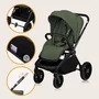 Carucior 2 in 1, Lionelo, Mika Plus, Cadru din aluminiu, Cu landou intarit si salteluta moale, Reversibil, Cu sistem de ventilatie 3D, Cu accesorii, Pana la 22 kg, Conform cu EN1888-1 EN1888-2, EN1466, Verde - 45
