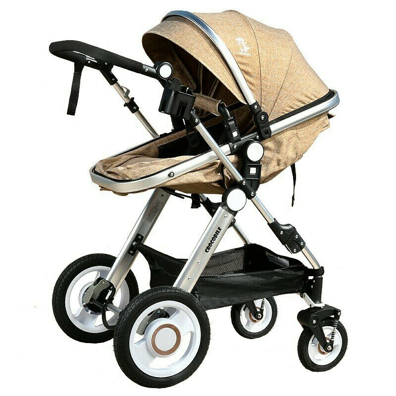 Crocodile - carucior 2 in 1 s-18, reversibil, 0-36 luni, creme