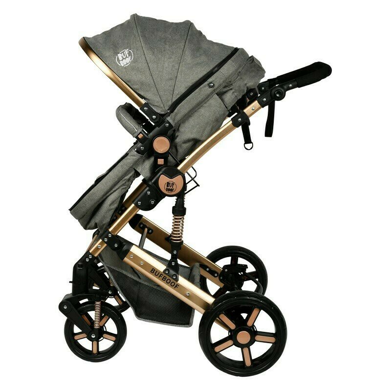 Buf boof - carucior 2 in 1 x-2 reversibil 0-36 luni grey gold