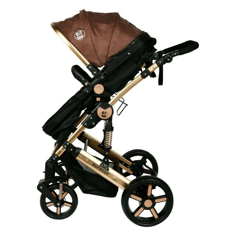 Buf boof - carucior 2 in 1 x2 gold cadru din aluminiu reversibil