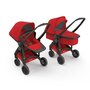 Greentom - Carucior 2 in 1 100% Ecologic, Negru/Rosu - 1