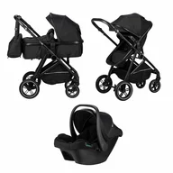 Carucior 3 in 1, FreeON, Neo, Transformabil, Pana la 22 kg, EN1888-2:2018+A1:2022, E8*129R04/01, 0 luni+, Black