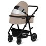 Carucior 3 in 1, Lionelo, Amber, Landou intarit,  Scoica auto testata ADAC, Reversibil, Cu accesorii, Geanta parinti, Pana la 22 kg, Bej - 11