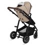 Carucior 3 in 1, Lionelo, Amber, Landou intarit,  Scoica auto testata ADAC, Reversibil, Cu accesorii, Geanta parinti, Pana la 22 kg, Bej - 13
