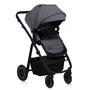 Carucior 3 in 1, Lionelo, Amber Plus, Cadru aluminiu, Cu landou intarit si salteluta moale, Cu scoica auto testata ADAC, Reversibil, Maner ajustabil, Cu accesorii, Cu ventilatie panoramica 3D, Pana la 22 kg, EN1888-1, EN1888-2, EN1466, ECE R129, Gri - 6