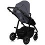 Carucior 3 in 1, Lionelo, Amber Plus, Cadru aluminiu, Cu landou intarit si salteluta moale, Cu scoica auto testata ADAC, Reversibil, Maner ajustabil, Cu accesorii, Cu ventilatie panoramica 3D, Pana la 22 kg, EN1888-1, EN1888-2, EN1466, ECE R129, Gri - 11