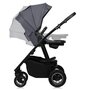 Carucior 3 in 1, Lionelo, Amber Plus, Cadru aluminiu, Cu landou intarit si salteluta moale, Cu scoica auto testata ADAC, Reversibil, Maner ajustabil, Cu accesorii, Cu ventilatie panoramica 3D, Pana la 22 kg, EN1888-1, EN1888-2, EN1466, ECE R129, Gri - 14