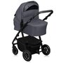 Carucior 3 in 1, Lionelo, Amber Plus, Cadru aluminiu, Cu landou intarit si salteluta moale, Cu scoica auto testata ADAC, Reversibil, Maner ajustabil, Cu accesorii, Cu ventilatie panoramica 3D, Pana la 22 kg, EN1888-1, EN1888-2, EN1466, ECE R129, Gri - 20