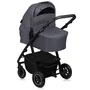 Carucior 3 in 1, Lionelo, Amber Plus, Cadru aluminiu, Cu landou intarit si salteluta moale, Cu scoica auto testata ADAC, Reversibil, Maner ajustabil, Cu accesorii, Cu ventilatie panoramica 3D, Pana la 22 kg, EN1888-1, EN1888-2, EN1466, ECE R129, Gri - 20