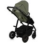 Carucior 3 in 1, Lionelo, Amber Plus, Cadru aluminiu, Cu landou intarit si salteluta moale, Cu scoica auto testata ADAC, Reversibil, Maner ajustabil, Cu accesorii, Cu ventilatie panoramica 3D, Pana la 22 kg, EN1888-1, EN1888-2, EN1466, ECE R129, Verde - 8