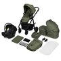 Carucior 3 in 1, Lionelo, Amber Plus, Cadru aluminiu, Cu landou intarit si salteluta moale, Cu scoica auto testata ADAC, Reversibil, Maner ajustabil, Cu accesorii, Cu ventilatie panoramica 3D, Pana la 22 kg, EN1888-1, EN1888-2, EN1466, ECE R129, Verde - 30