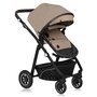 Carucior 3 in 1, Lionelo, Bianka, Transformabil, Cadru aluminiu, Cu landou si salteluta moale, Cu scoica auto testata ADAC, Cu multiple accesorii, Sustine 22 kg, 0 luni+, EN1466:2014+AC:2015, EN1888, Bej - 3