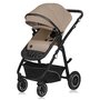 Carucior 3 in 1, Lionelo, Bianka, Transformabil, Cadru aluminiu, Cu landou si salteluta moale, Cu scoica auto testata ADAC, Cu multiple accesorii, Sustine 22 kg, 0 luni+, EN1466:2014+AC:2015, EN1888, Bej - 5