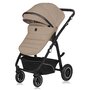 Carucior 3 in 1, Lionelo, Bianka, Transformabil, Cadru aluminiu, Cu landou si salteluta moale, Cu scoica auto testata ADAC, Cu multiple accesorii, Sustine 22 kg, 0 luni+, EN1466:2014+AC:2015, EN1888, Bej - 6