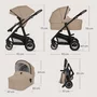 Carucior 3 in 1, Lionelo, Bianka, Transformabil, Cadru aluminiu, Cu landou si salteluta moale, Cu scoica auto, Cu multiple accesorii, Sustine 22 kg, 0 luni+, EN1466:2014+AC:2015, EN1888, Bej - 32