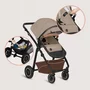 Carucior 3 in 1, Lionelo, Bianka, Transformabil, Cadru aluminiu, Cu landou si salteluta moale, Cu scoica auto, Cu multiple accesorii, Sustine 22 kg, 0 luni+, EN1466:2014+AC:2015, EN1888, Bej - 33