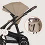 Carucior 3 in 1, Lionelo, Bianka, Transformabil, Cadru aluminiu, Cu landou si salteluta moale, Cu scoica auto, Cu multiple accesorii, Sustine 22 kg, 0 luni+, EN1466:2014+AC:2015, EN1888, Bej - 34