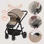 Carucior 3 in 1, Lionelo, Bianka, Transformabil, Cadru aluminiu, Cu landou si salteluta moale, Cu scoica auto, Cu multiple accesorii, Sustine 22 kg, 0 luni+, EN1466:2014+AC:2015, EN1888, Bej - 37