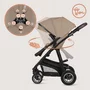 Carucior 3 in 1, Lionelo, Bianka, Transformabil, Cadru aluminiu, Cu landou si salteluta moale, Cu scoica auto, Cu multiple accesorii, Sustine 22 kg, 0 luni+, EN1466:2014+AC:2015, EN1888, Bej - 38
