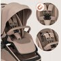 Carucior 3 in 1, Lionelo, Freya, Cu scoica ADAC, Landou si salteluta ventilate, Pliabil,  Reglare spatar in 3 pozitii, Suport de picioare in 4 pozitii, Maner reglabil in 3 pozitii, Sustine 22 kg, Cu accesorii, 0 luni+, Bej - 28