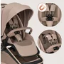 Carucior 3 in 1, Lionelo, Freya, Cu scoica ADAC, Landou si salteluta ventilate, Pliabil,  Reglare spatar in 3 pozitii, Suport de picioare in 4 pozitii, Maner reglabil in 3 pozitii, Sustine 22 kg, Cu accesorii, 0 luni+, Bej - 28
