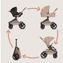 Carucior 3 in 1, Lionelo, Freya, Cu scoica ADAC, Landou si salteluta ventilate, Pliabil,  Reglare spatar in 3 pozitii, Suport de picioare in 4 pozitii, Maner reglabil in 3 pozitii, Sustine 22 kg, Cu accesorii, 0 luni+, Bej - 5