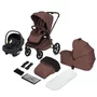 Carucior 3 in 1, Lionelo, Freya, Cu scoica ADAC, Landou si salteluta ventilate, Pliabil,  Reglare spatar in 3 pozitii, Suport de picioare in 4 pozitii, Maner reglabil in 3 pozitii, Sustine 22 kg, Cu accesorii, 0 luni+, Maro - 1