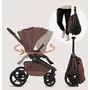 Carucior 3 in 1, Lionelo, Freya, Cu scoica ADAC, Landou si salteluta ventilate, Pliabil,  Reglare spatar in 3 pozitii, Suport de picioare in 4 pozitii, Maner reglabil in 3 pozitii, Sustine 22 kg, Cu accesorii, 0 luni+, Maro - 32