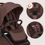 Carucior 3 in 1, Lionelo, Freya, Cu scoica ADAC, Landou si salteluta ventilate, Pliabil,  Reglare spatar in 3 pozitii, Suport de picioare in 4 pozitii, Maner reglabil in 3 pozitii, Sustine 22 kg, Cu accesorii, 0 luni+, Maro - 33