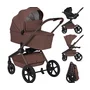 Carucior 3 in 1, Lionelo, Freya, Cu scoica ADAC, Landou si salteluta ventilate, Pliabil,  Reglare spatar in 3 pozitii, Suport de picioare in 4 pozitii, Maner reglabil in 3 pozitii, Sustine 22 kg, Cu accesorii, 0 luni+, Maro - 3
