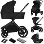 Carucior 3 in 1, Lionelo, Freya, Cu scoica ADAC, Landou si salteluta ventilate, Pliabil,  Reglare spatar in 3 pozitii, Suport de picioare in 4 pozitii, Maner reglabil in 3 pozitii, Sustine 22 kg, Cu accesorii, 0 luni+, Negru - 3