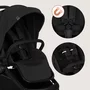 Carucior 3 in 1, Lionelo, Freya, Cu scoica ADAC, Landou si salteluta ventilate, Pliabil,  Reglare spatar in 3 pozitii, Suport de picioare in 4 pozitii, Maner reglabil in 3 pozitii, Sustine 22 kg, Cu accesorii, 0 luni+, Negru - 35